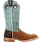 Durango Western Boot, 9 M, Leather, 13 in H, Whiskey Tobacco/Aqua DDB0467 - alternate 7